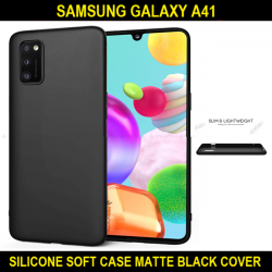 Silicone Soft Case For Samsung Galaxy A41 SM-A415F/DSN Matte Black Cover Ultra Slim Fit and Sophisticated in Look